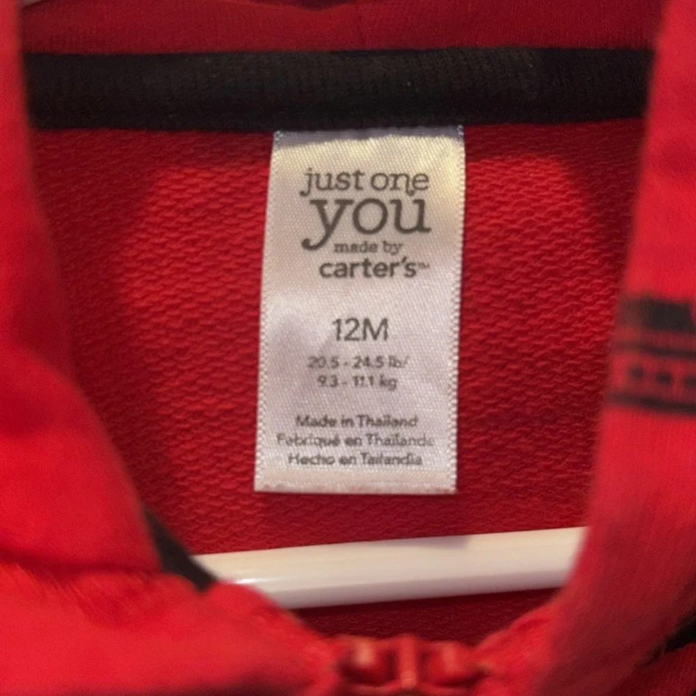 CARTER “HERO SQUAD” Fireman Zip Up Hoodie w Kangaroo Pockets